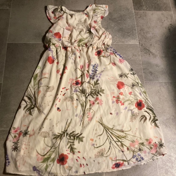H&M Floral Kids Dress - Cream and Pink - Picture 7 of 16